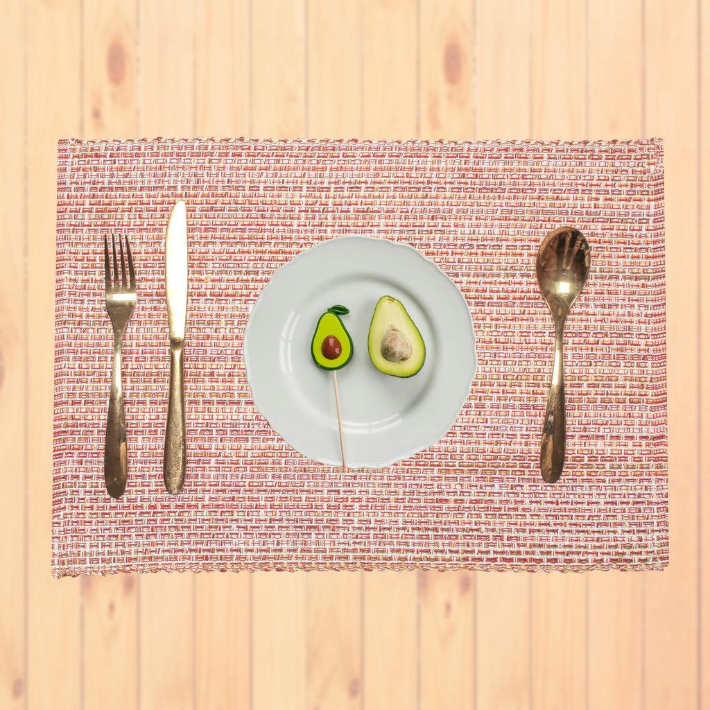 Two Tone Placemat Cotton Tablemat 14x20 (Set of 6) Fall
