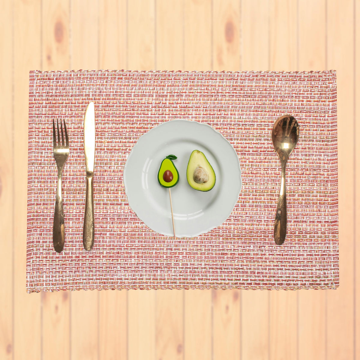 Two Tone Placemat Cotton Tablemat 14x20 (Set of 6) Fall