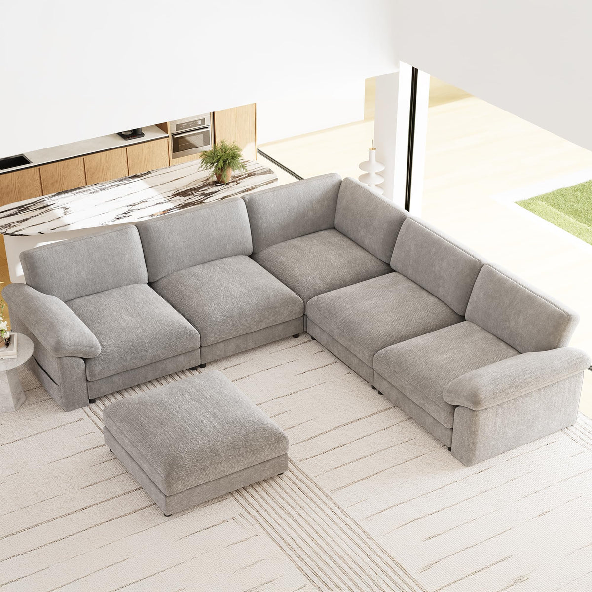 Oversized Sectional Couches, Modular L Shaped Cloud Sofa