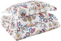 Abstract Paisley Printed Flannel 200 GSM Luxury Duvet Cover Set, Multicolor