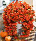 Bougainvillea Artificial Flowers Plants for Outdoors Outside Fall Autumn Decor, 2 pcs Faux Silk Long Trailing Vines