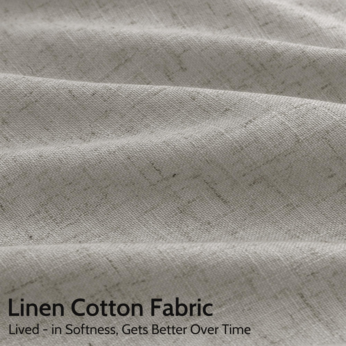 Silver Grey Linen Curtains 120 Inch Extra Long Back Tab Light Filtering Semi Sheer Drapes Modern Farmhouse Boho