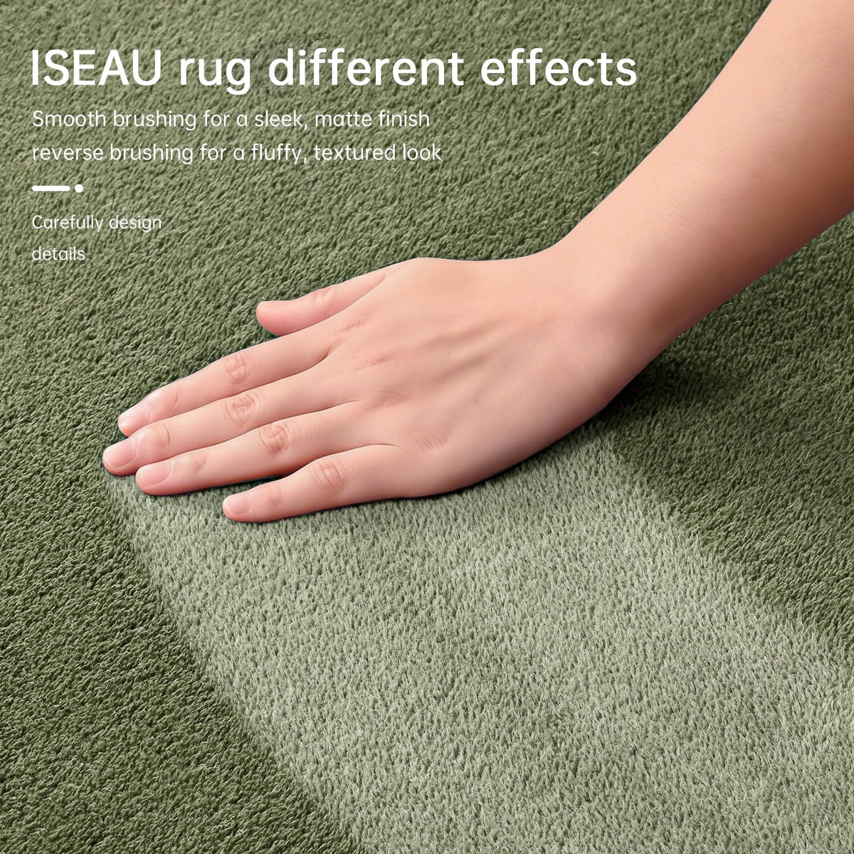 Soft Runner Rug, Washable and Non-Slip, Green