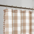 Tan and White Buffalo Plaid Boho 72" x 72"