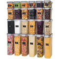 Kitchen Storage Containers with Lids, 48 PCS Airtight Food Storage Containers, Plastic Kitchen Containers, Pantry