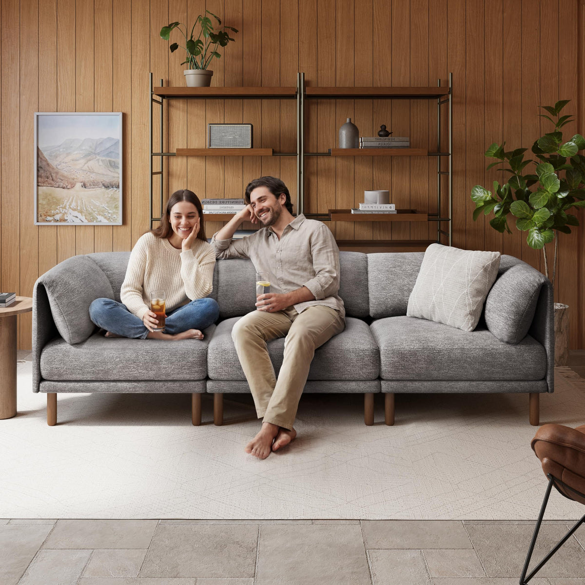 Cloud Sectional Couches, Modular Sectional Sofa, Grey