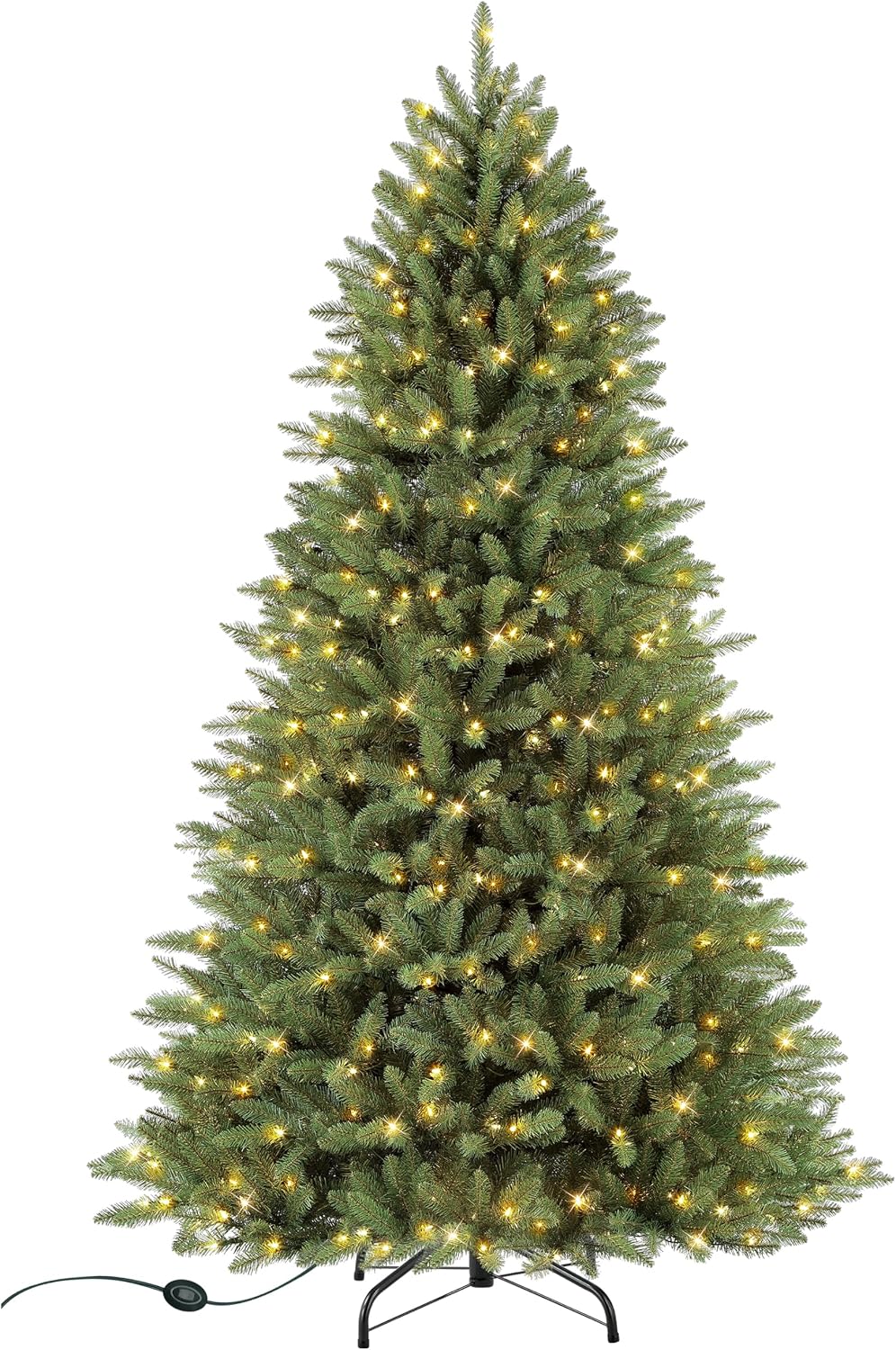7.5 Foot Pre-Lit Elegant Series Fraser Fir Artificial Christmas Tree with 600 UL Listed Clear Lights, Green