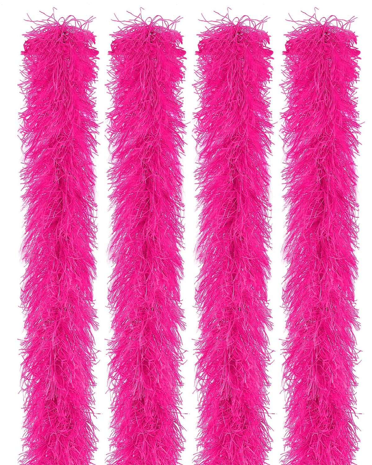 Feather Boas Halloween Party Decor 6.6 ft Hot Pink - 4 Pcs