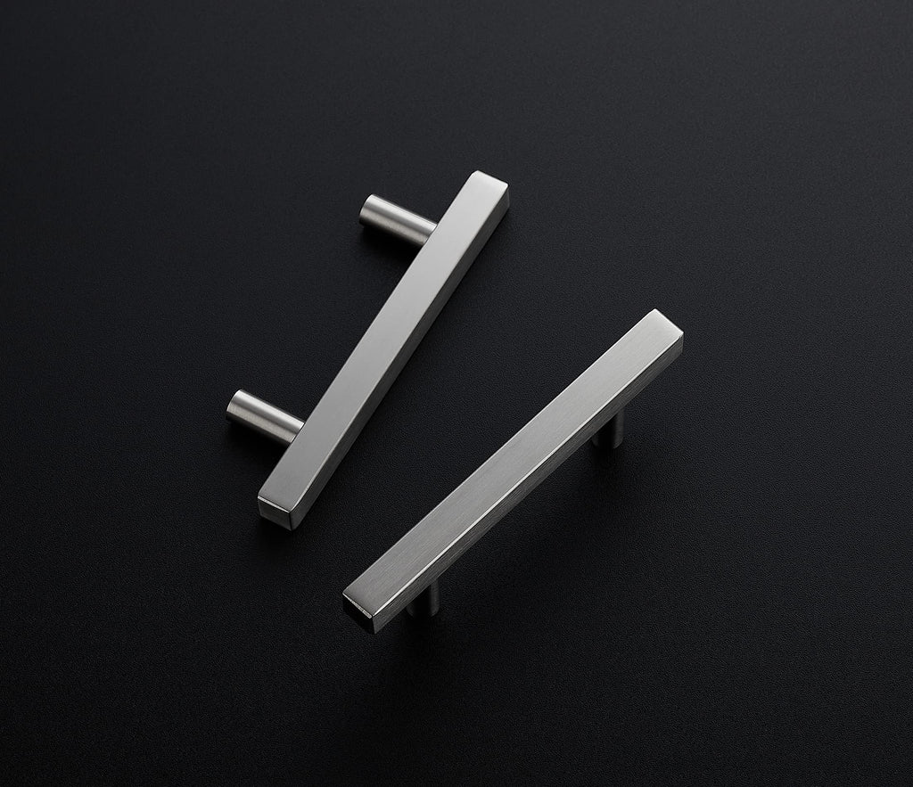 Brushed Nickel Cabinet Hardware Square Pulls, 3.75 Inch, 15 Pack