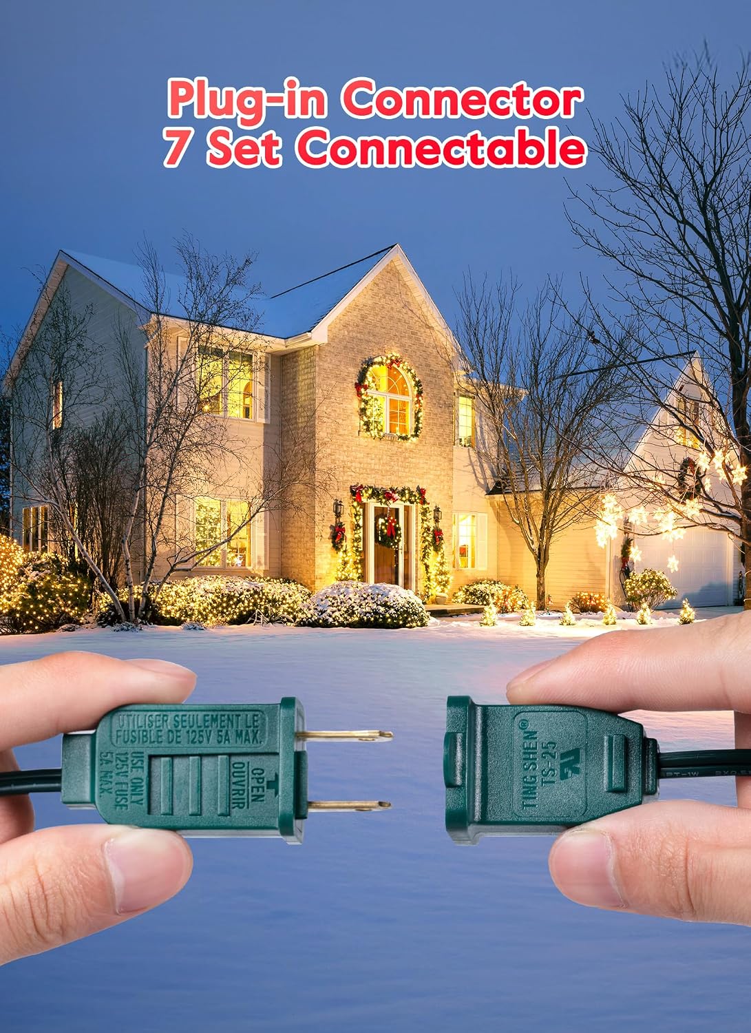 C9 Christmas String Lights, 100FT LED Warm White Outdoor Lights