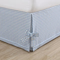 Home - Cotton Ruffled Bedskirt, Lightweight & Classic Style (Hedy Blue, Queen)