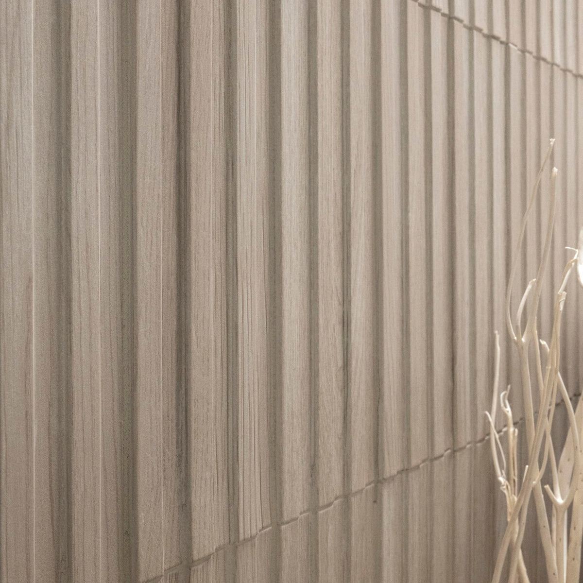 Porcelain Slat Fluted Wood Wall Tile |Serata Vibra Dunewood | 6" x 16"