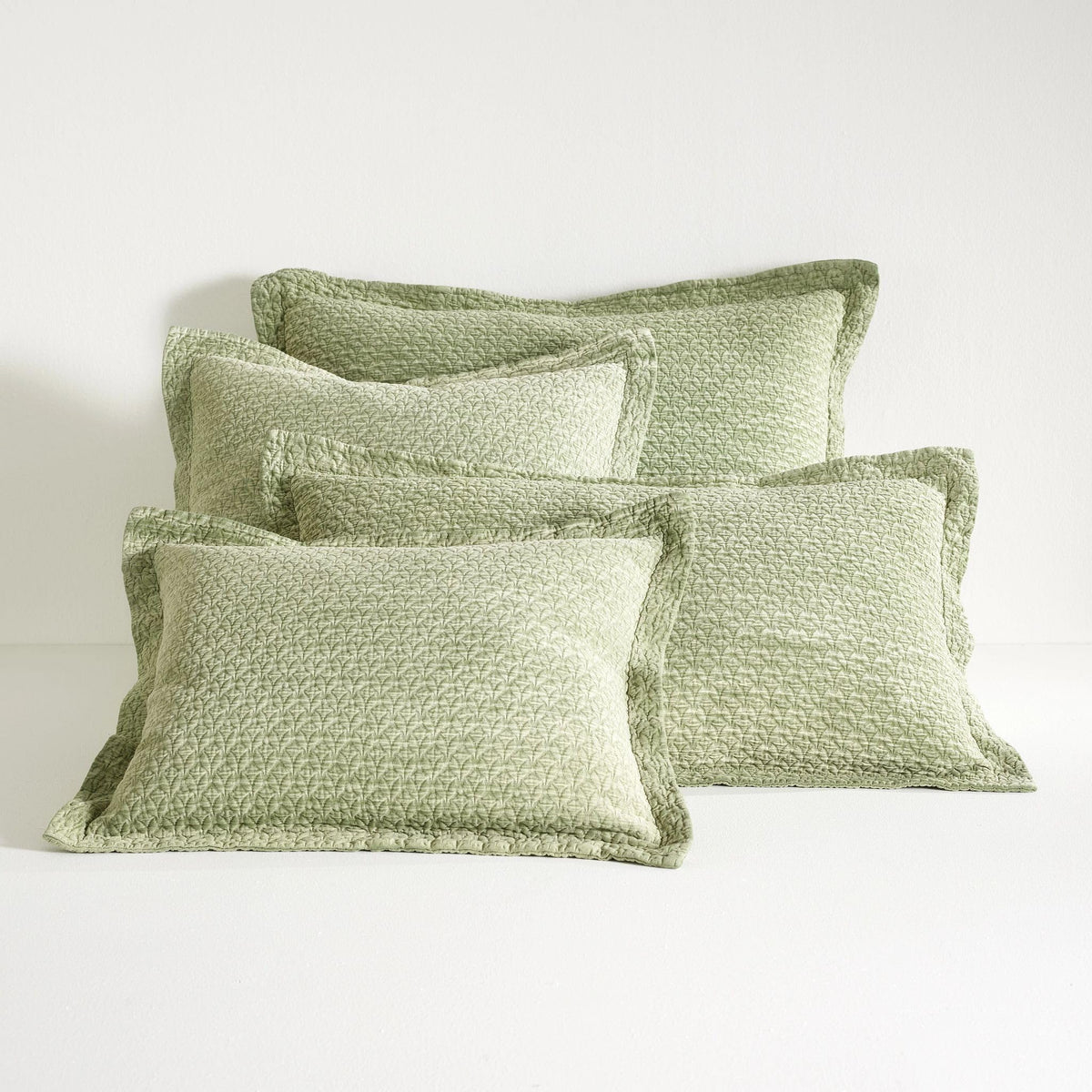 Hawley Sage Solid Cotton Matelasse Sham, Standard