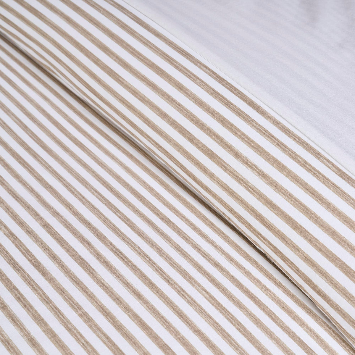Martha Stripe Taupe Comforter Set - Comforter (68x88in.) and 1 Standard Sham (20x26in.) - Stripe - Taupe