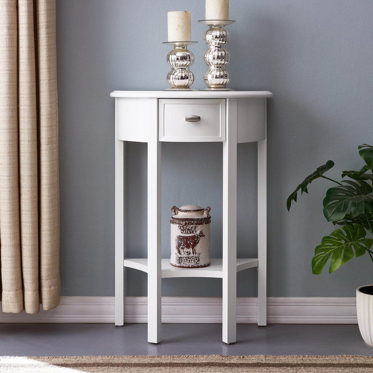 Seneca Console Table, 19", Cottage White