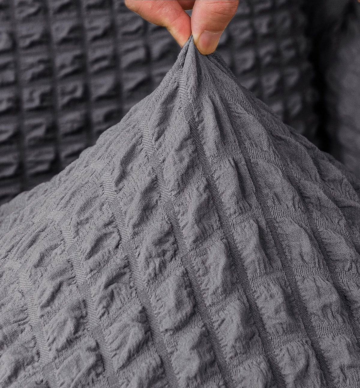 Dorm Chair Cover Dining Chair Slipcover Stretch Washable Skirt 2 Pack Gray