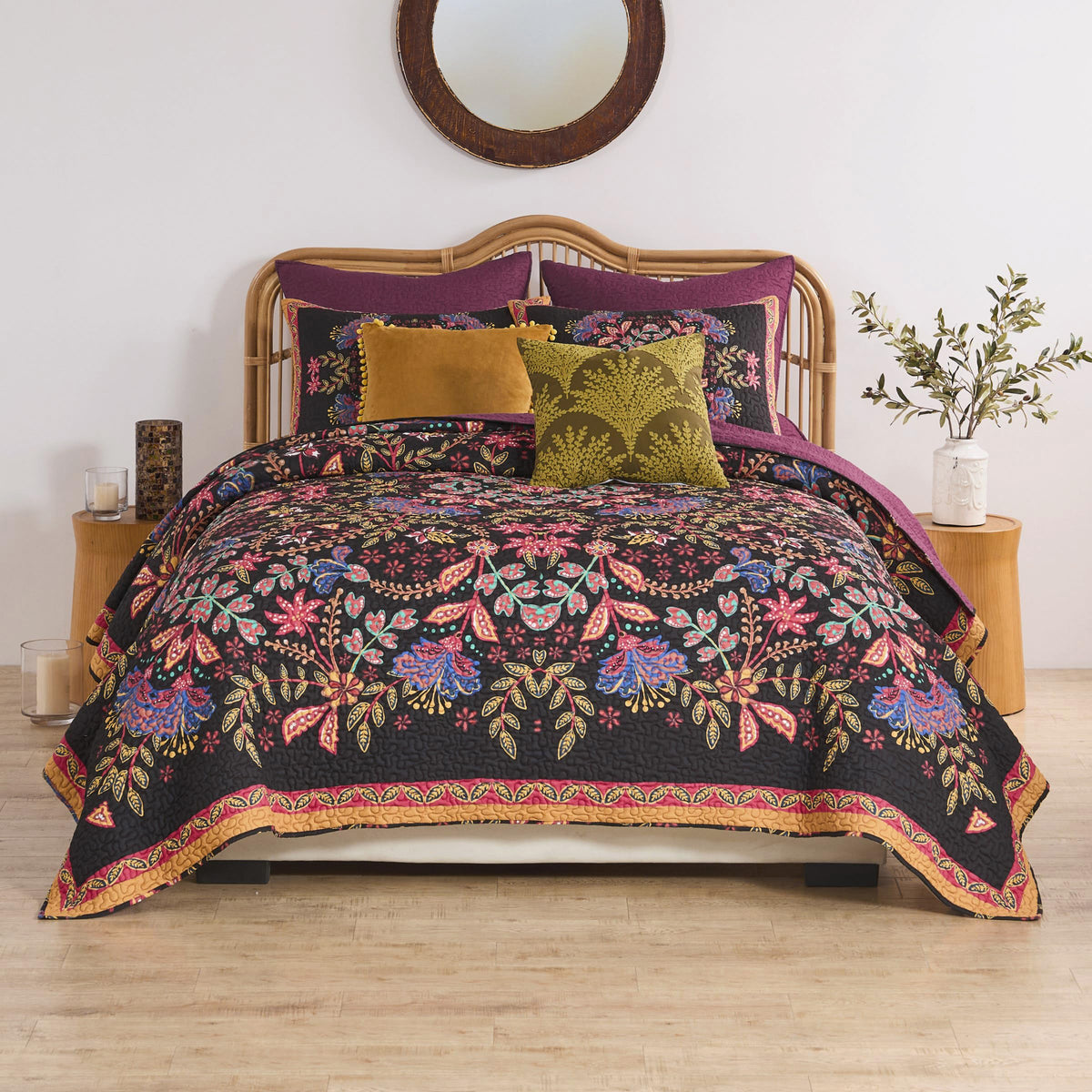 Jessa Vintage Boho Collection Quilt Set, 3-Piece