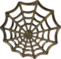 Cast Iron Trivet, Spider Web 8 Inch Bronze Gothic Hot Pad