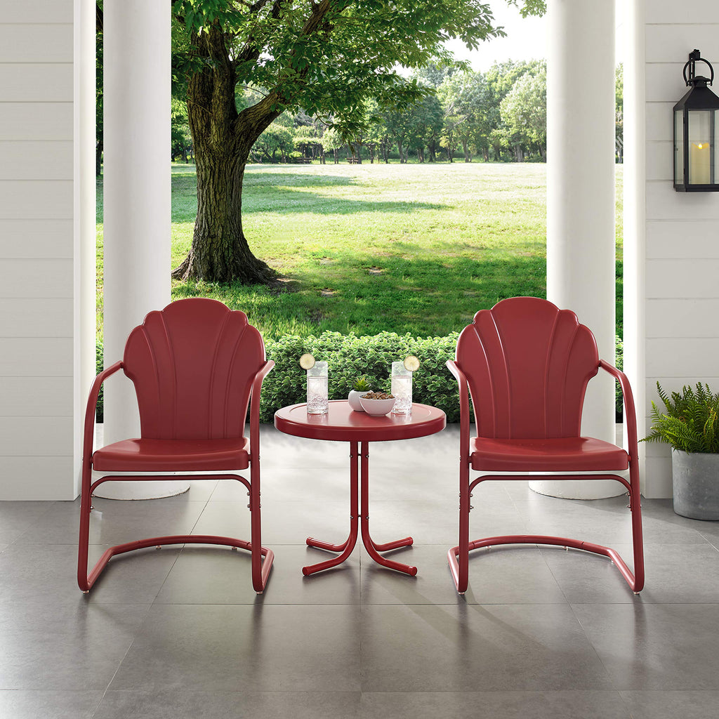 Inspired Saarinen Style Tulip 3-Piece Chair & Side Table Set