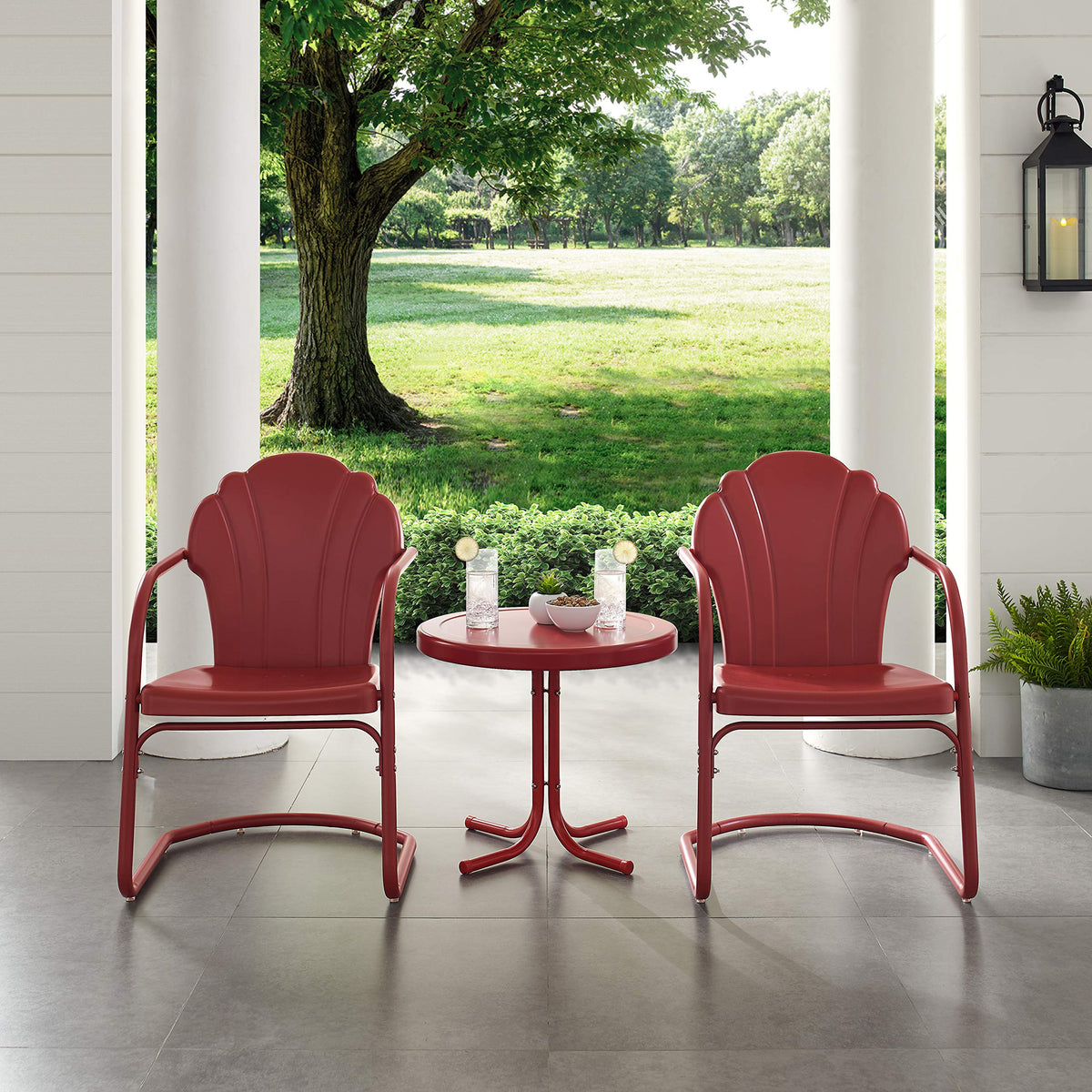 Inspired Saarinen Style Tulip 3-Piece Chair & Side Table Set