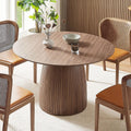 Inspired Saarinen Style 47.2''Round Dining Table for 4, Modern Kitchen Table with Wooden Pedestal Base, Minimalist Elegant Dining Table