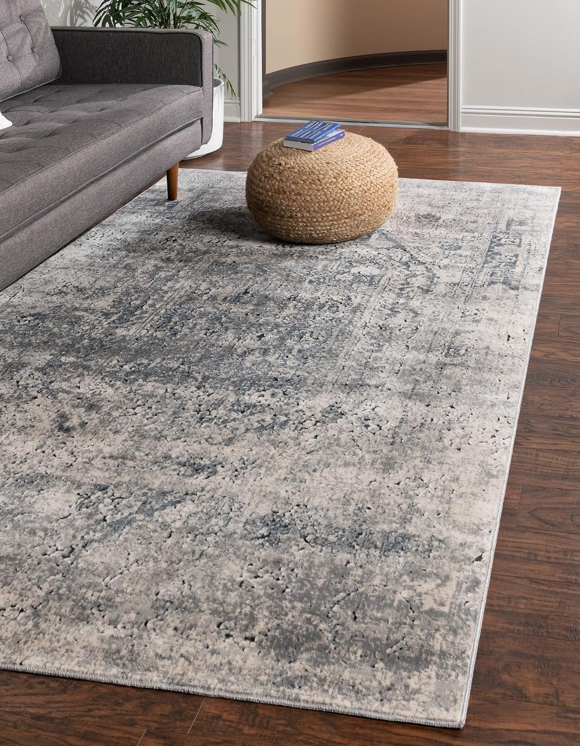 Eliza Collection Rug - 5 Gray Low Rug Perfect for Living Rooms, Large Dining Rooms, Open Floorplans