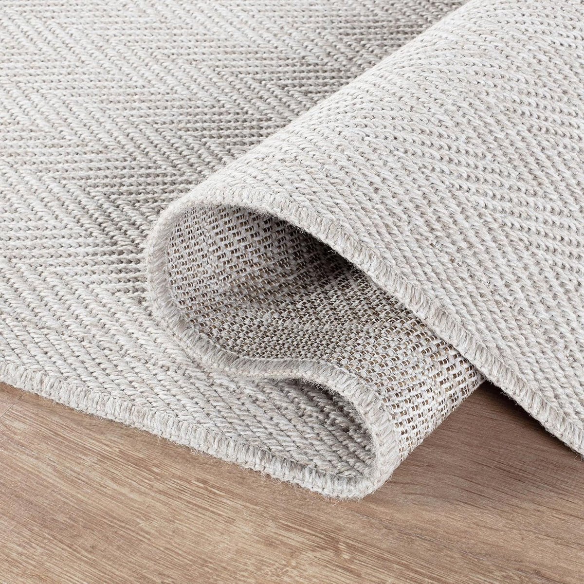 Easy Jute Rug, Indoor Outdoor Off-White Color Fiber Area Rugs Rug Herringbone Seagrass Boho Woven Design
