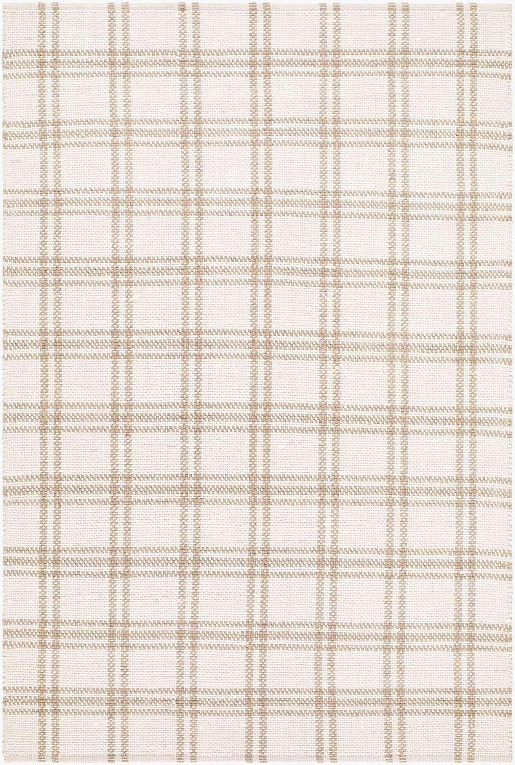 Dhyana Wool Living Room, Bedroom Area Rug - Plaid Checkered Geometric Striped - Contemporary Farmhouse Modern