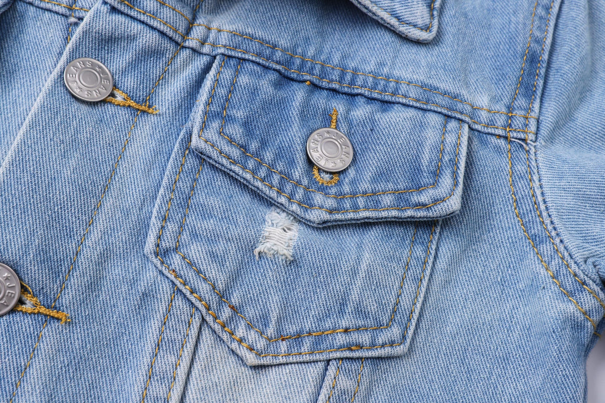 Toddler Boys Girls Jean Jacket,Mid-Blue