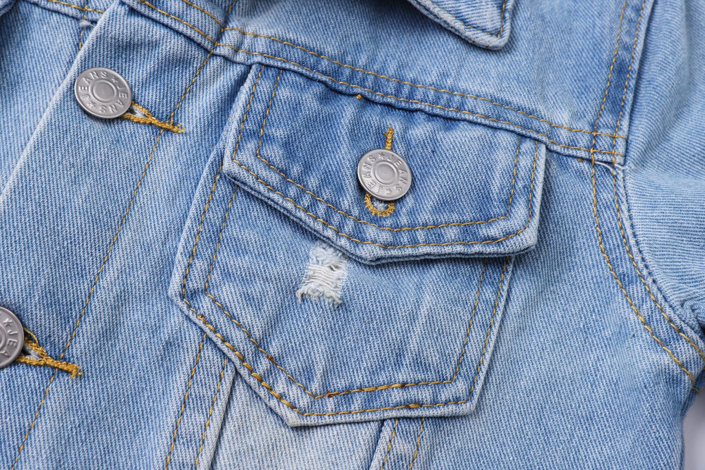 Toddler Boys Girls Jean Jacket,Mid-Blue