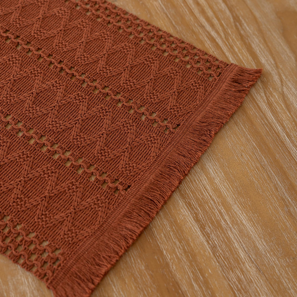 Fall Thanksgiving Boho Macrame Table Runner 12x90 Inch