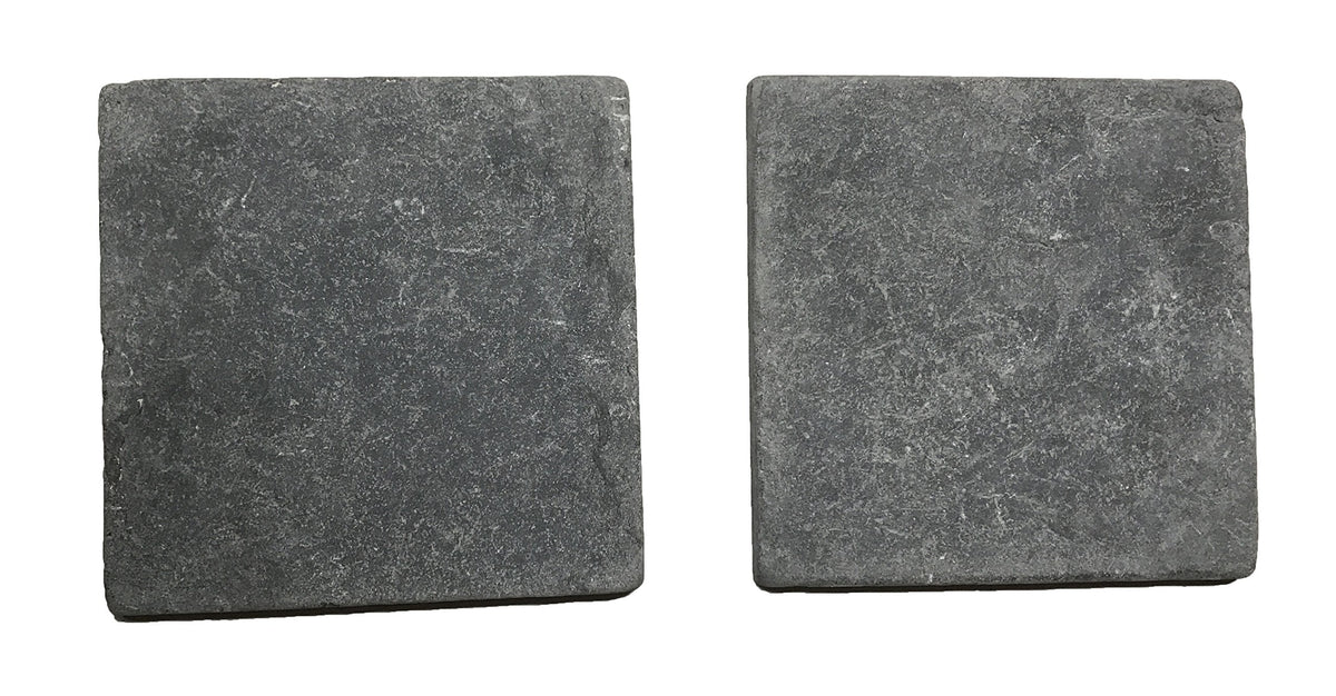Black Marble 6 X 6 Field Tile, Tumbled Lot of - 4 Pcs.