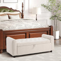Ottoman with Storage, Tufted Storage Bench , 48" Fabrics End of Bed Bench, Upholstered Entryway Shoe Benches with