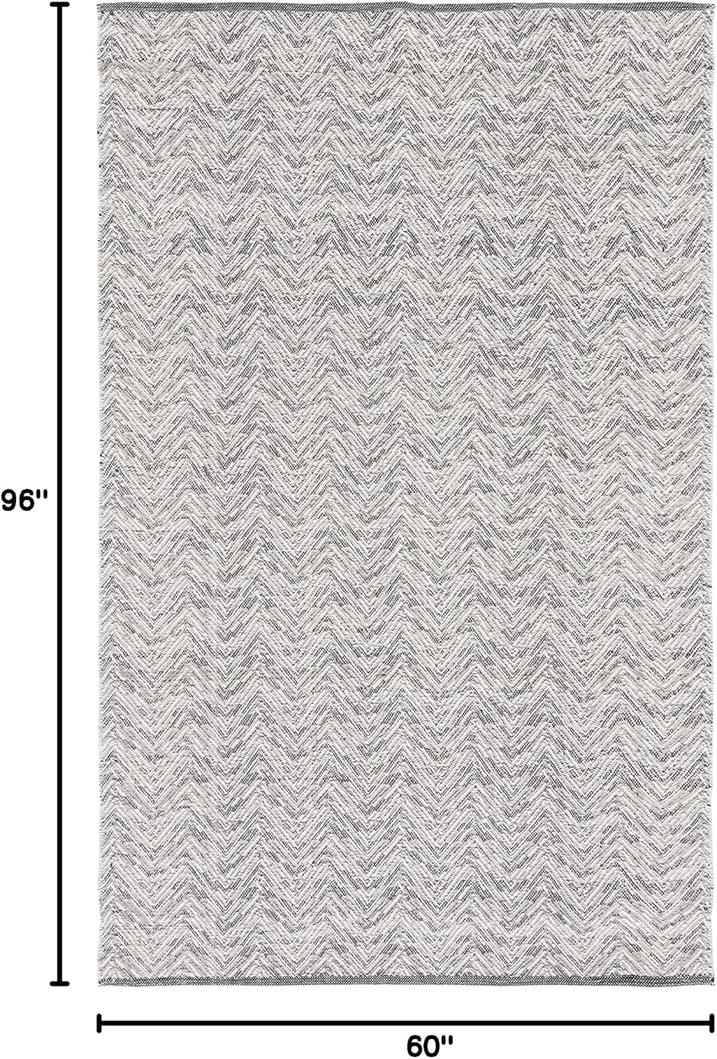 Kilim Collection Area Rug, Grey & Beige, Handmade Flat Weave Wool, Ideal for High Traffic Areas (KLM401G)