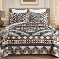 3 Pcs Southwestern Lightweight Quilt Bedspread Set Maze B198