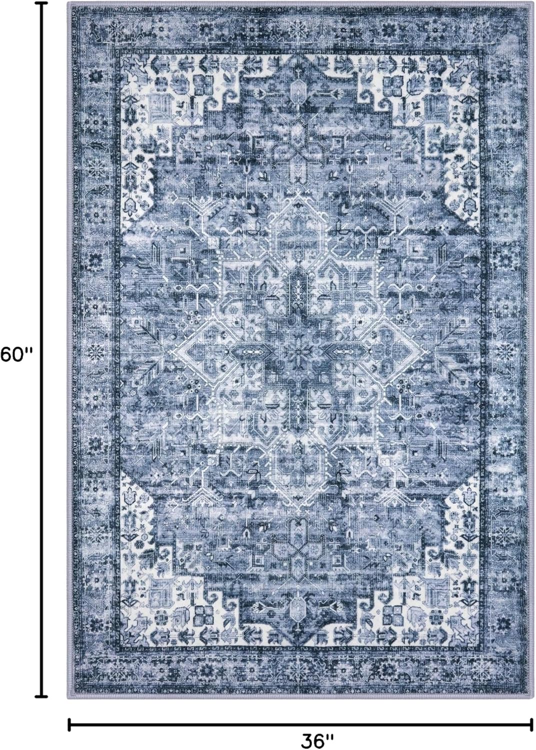 Washable Area Rug Non Slip Door Mat Indoor Bedside