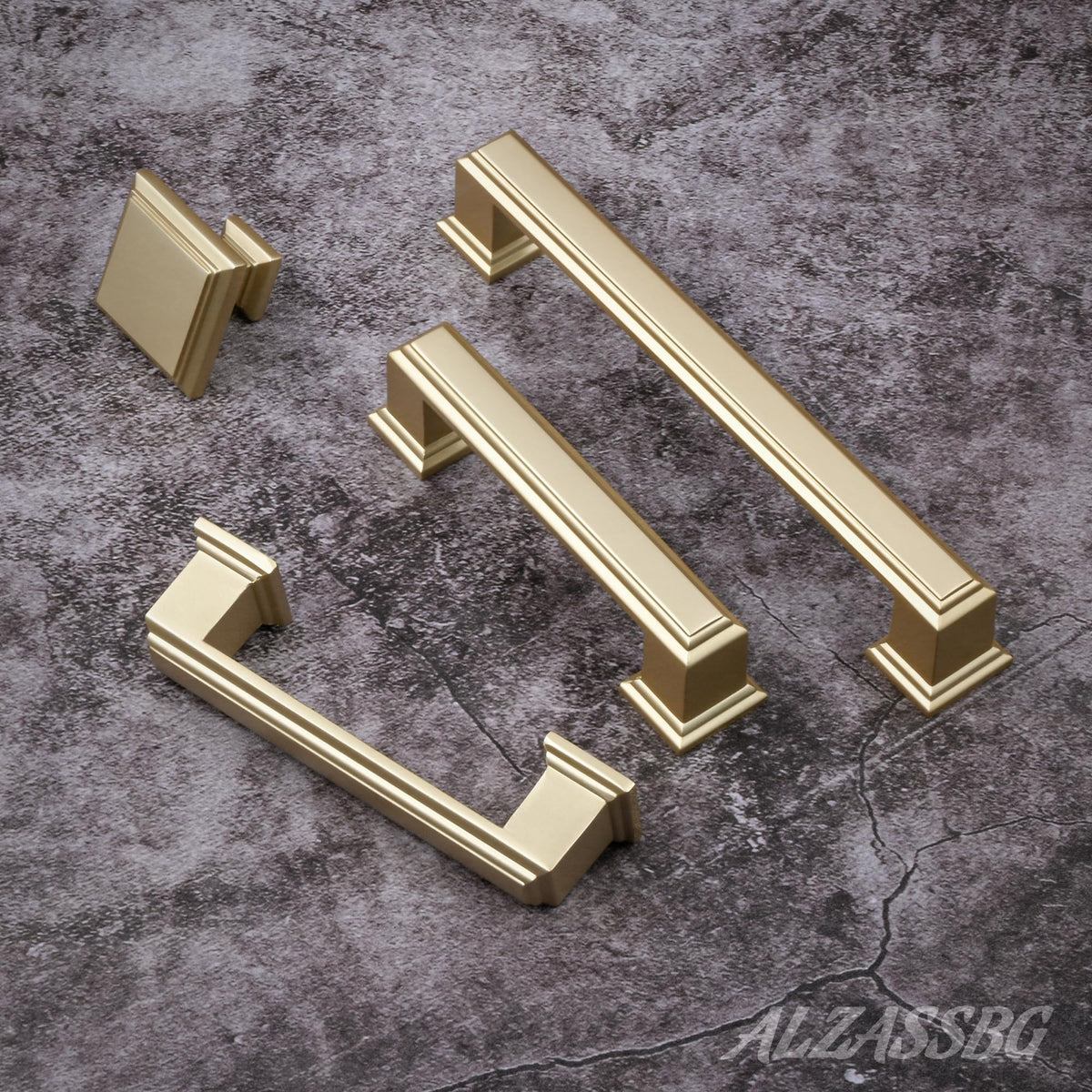 3" Brushed Gold Cabinet Pulls and Handles 15 Pack, AL3071MGP