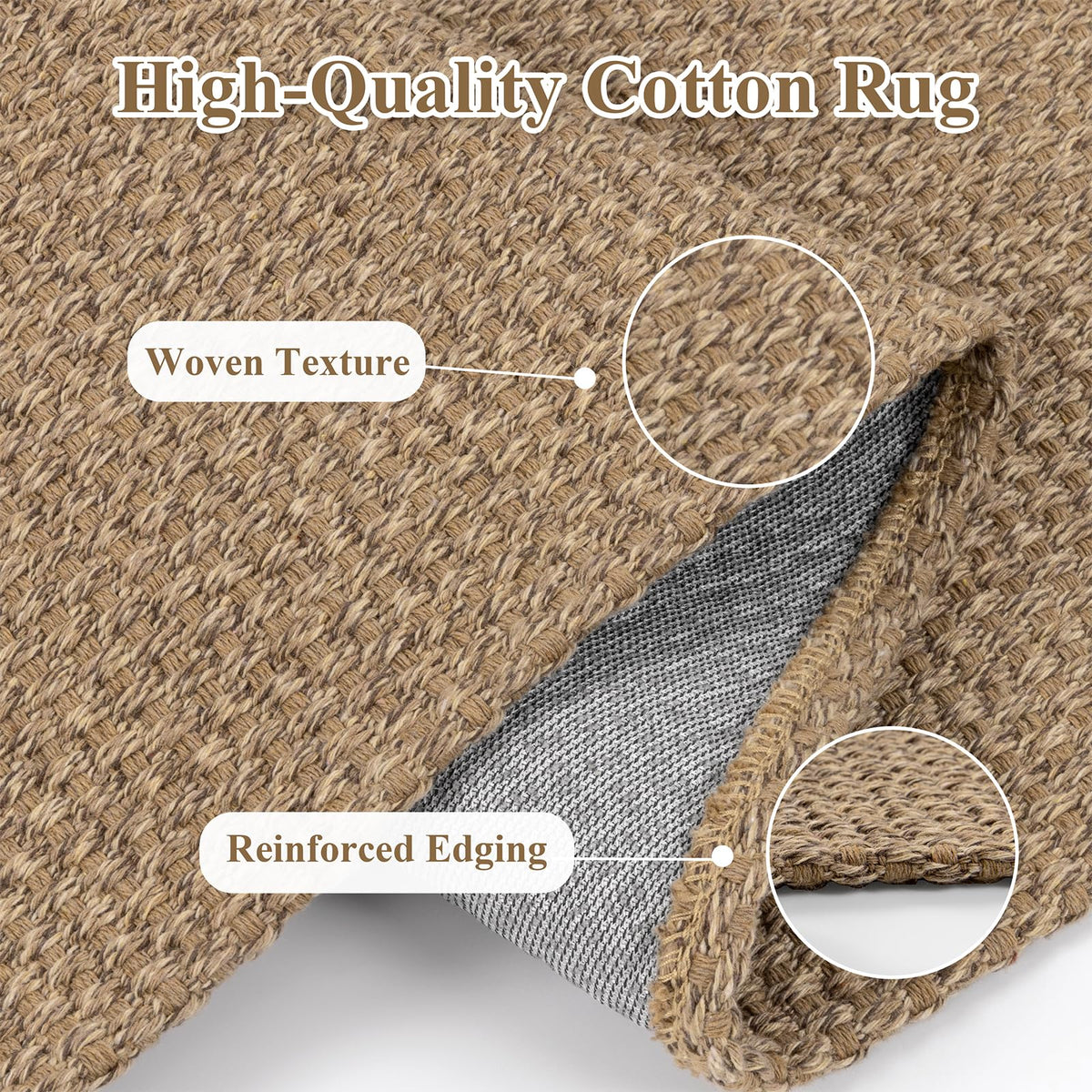 Washable Hallway Runner Rug, Cotton Woven Kitchen Rug Runner
