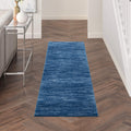 Essentials Navy Blue 2'2" x 10' Area Rug - Easy Clean, Non Shedding, Bed Room, Living Room, Dining Room, Kitchen