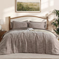 Comforter Set Chenille Textured 7 Pieces Bed in a Bag