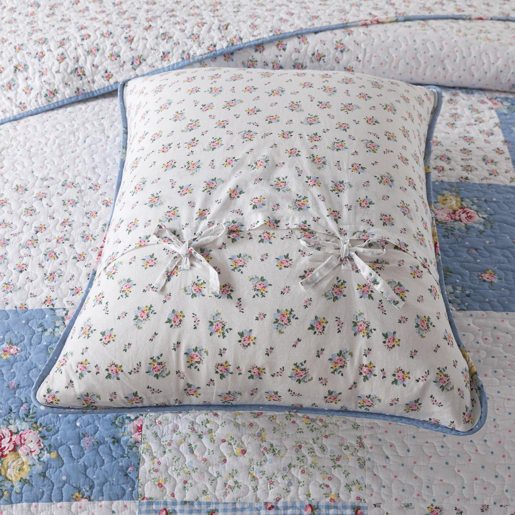 Bluebell Cottage Floral Cotton Quilt Set, with 2 Shams