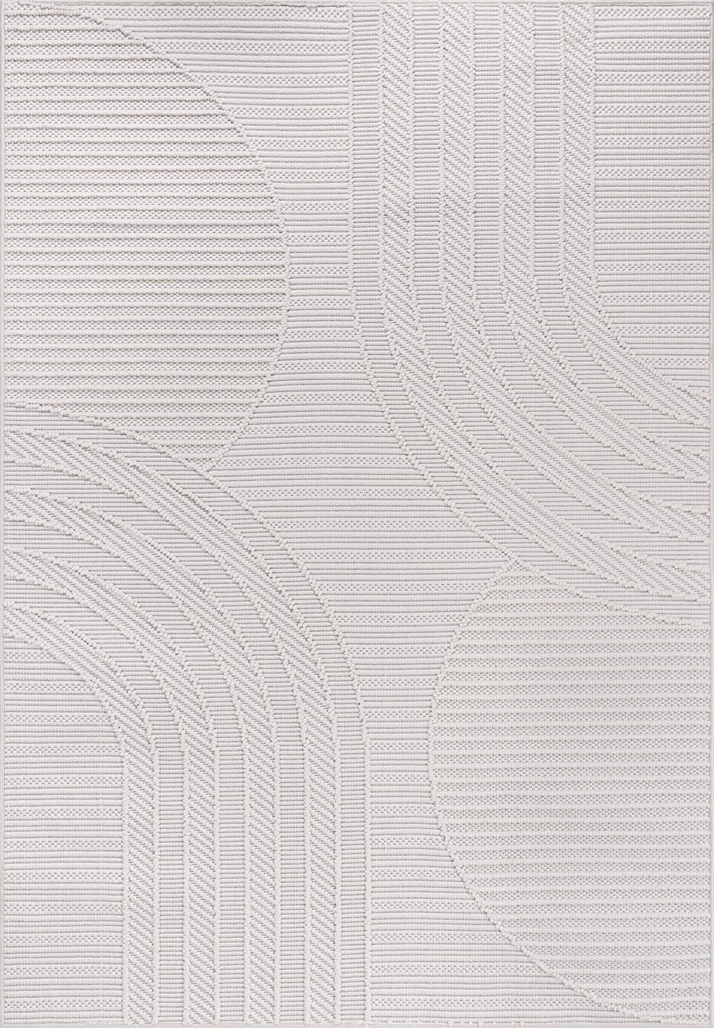 Micro Loop Rug Modern Luxury Geometric Arch Large Area Rugs Soft High and Low Pile Stain Resistant Easy-Cleaning