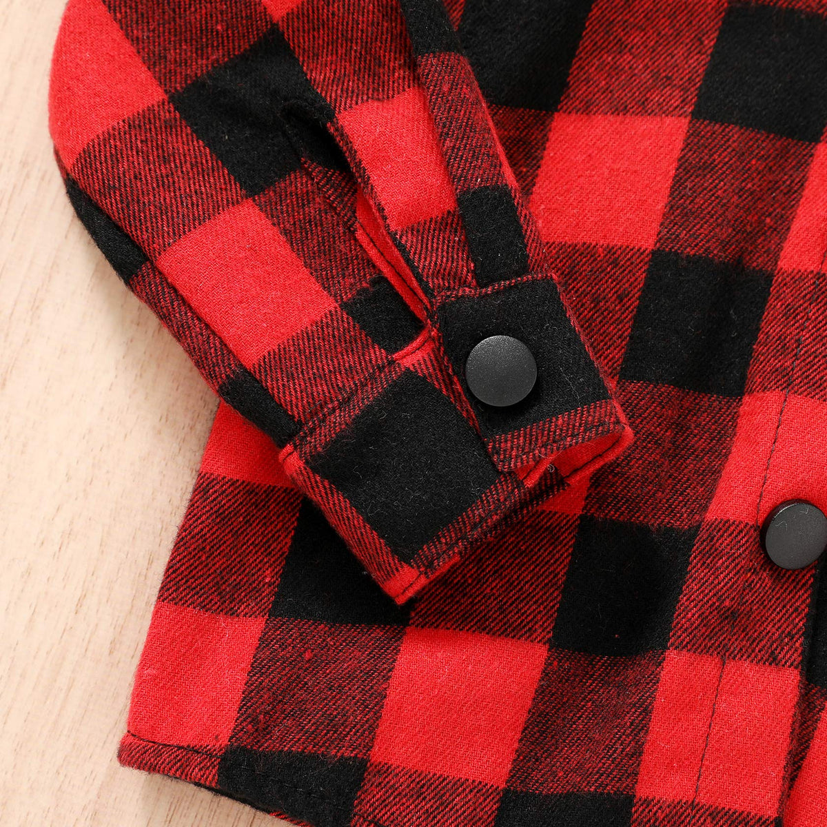 Toddler Baby Boys Girls Flannel Hooded Plaid Shirt Jacket