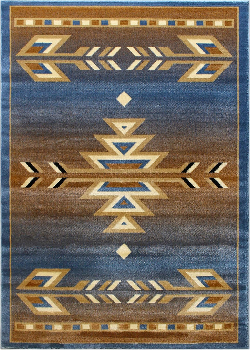 Southwest 8'x10' Native American Area Rug in Blue