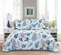 3-Piece Reversible Coastal Bedding Set Quilt Set