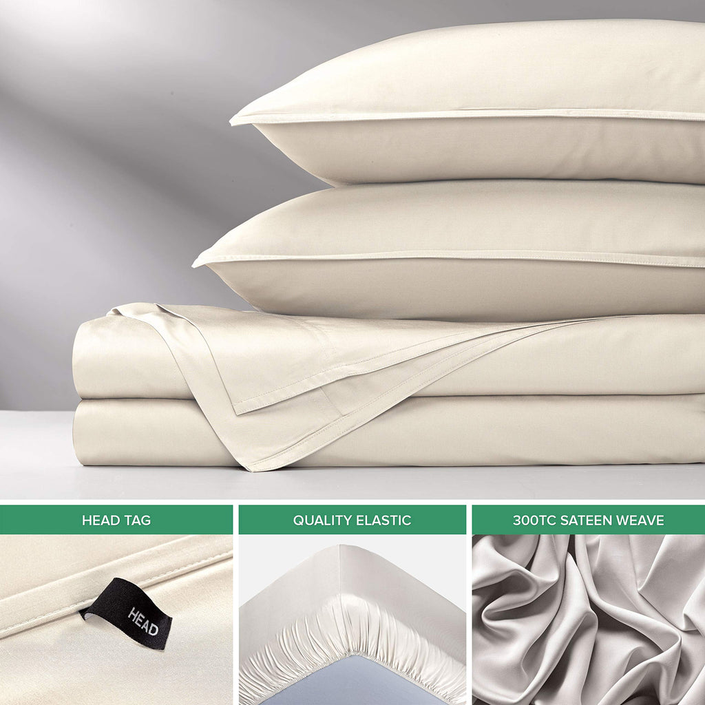 Sheets, Genuine 100% Organic Viscose Derived from Bamboo Bed Sheet Set, Luxuriously Soft & Cooling, Double