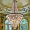 French Empire Crystal Chandelier in Modern Farmhouse Style for Dining Rooms