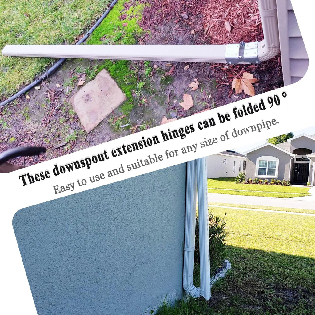Gutter Downspout Flip-Up Hinge, Gutter Extension Hinge (8 Pack)