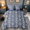 Damask Twin Comforter Set 7 Piece for Adults Women Men Gothic European Floral Bed in A Bag with Sheets Boho Baroque