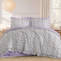 Comforter Set-7 Pieces Floral Ruffle Bedding Set